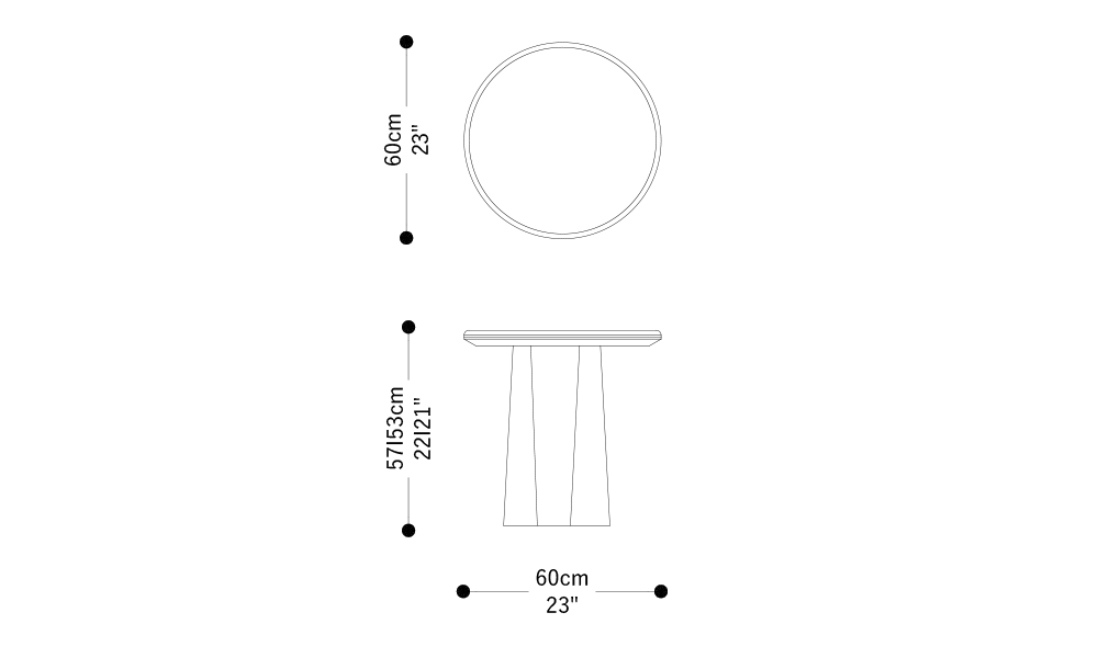 Image of the main dimensions of the product